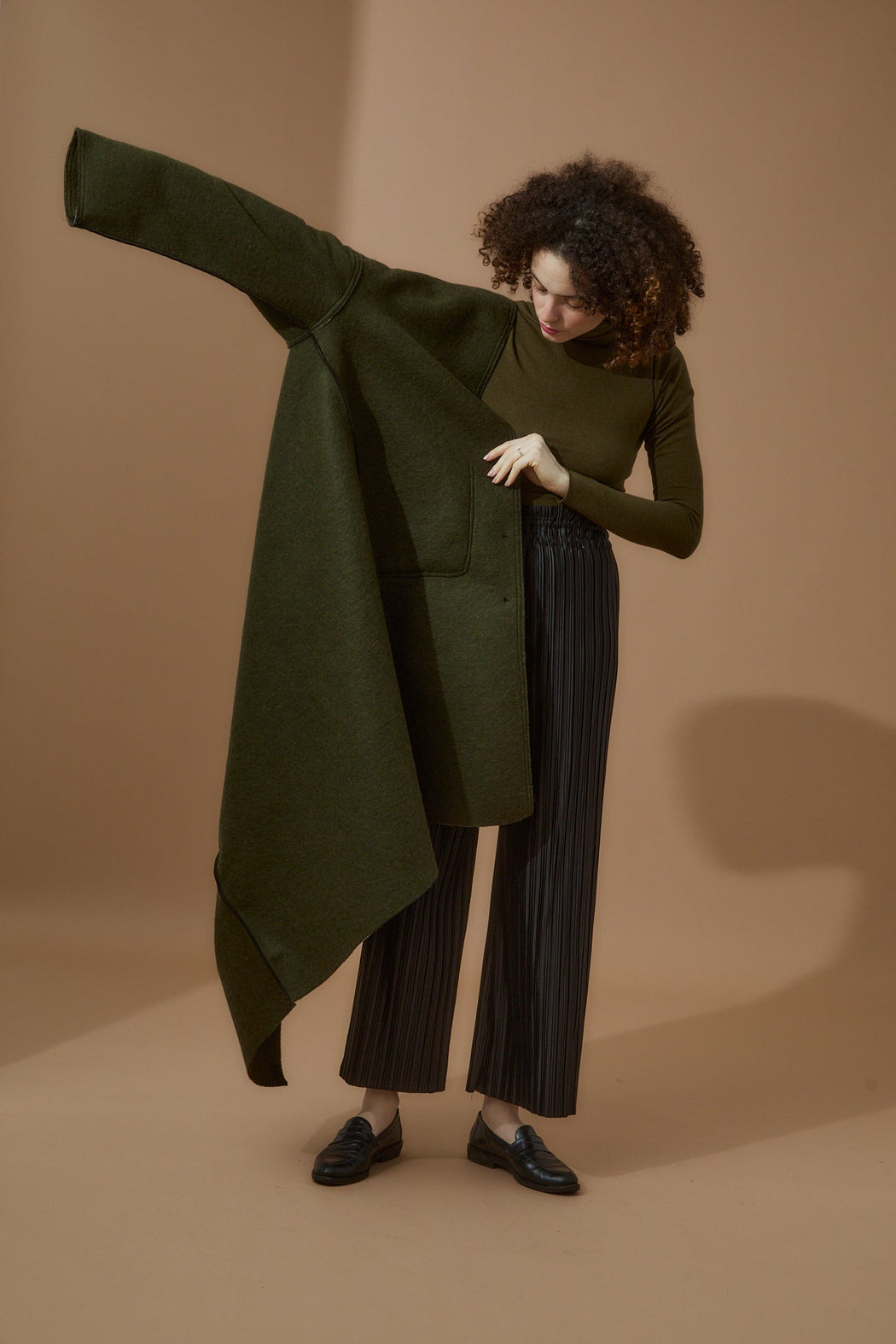 Proche | ABSTRACT REVERSIBLE WOOL OVERCOAT | Minneapolis | Hazel & Rose