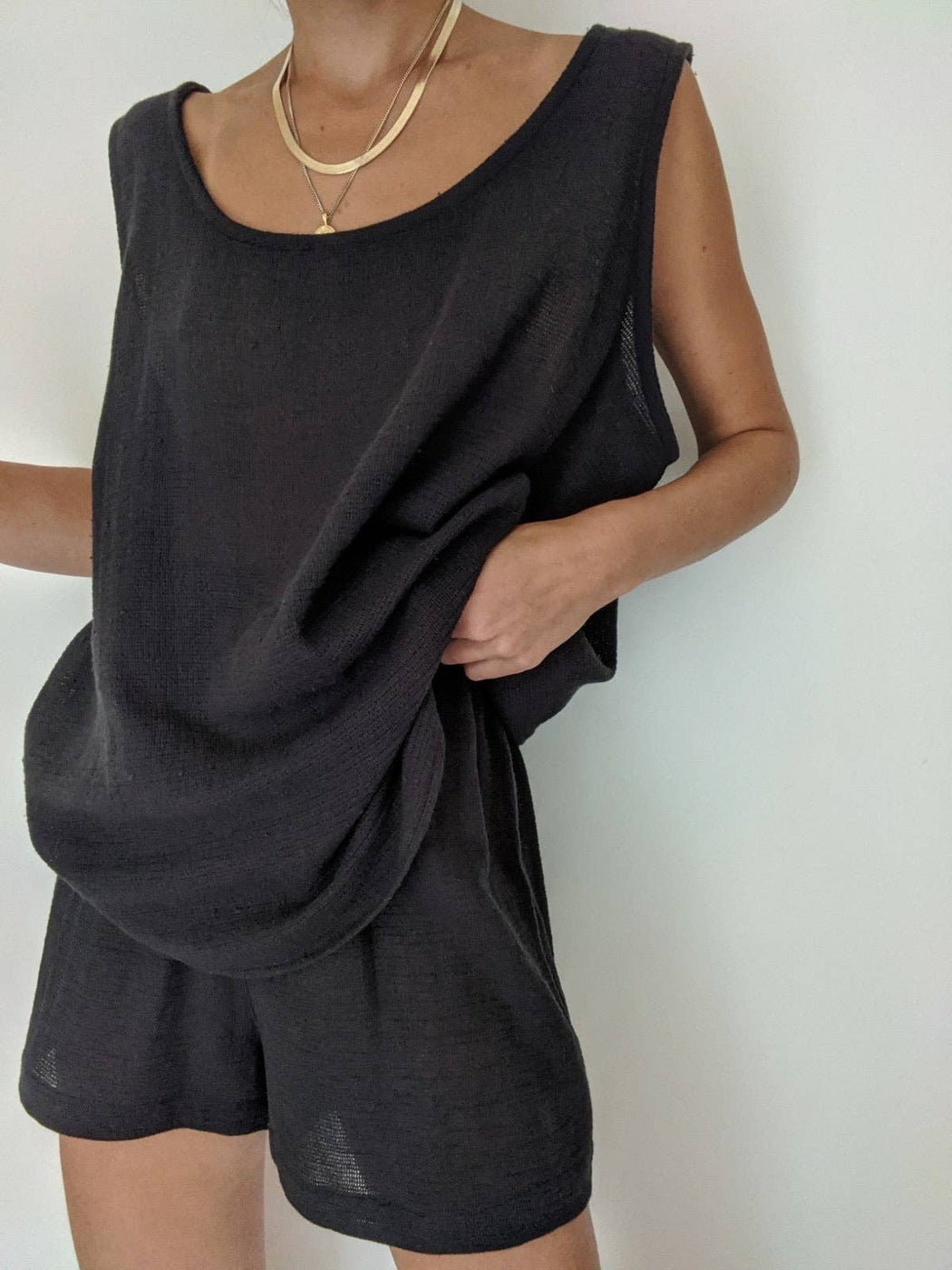 Marni Waffled Cotton Tank | Natural