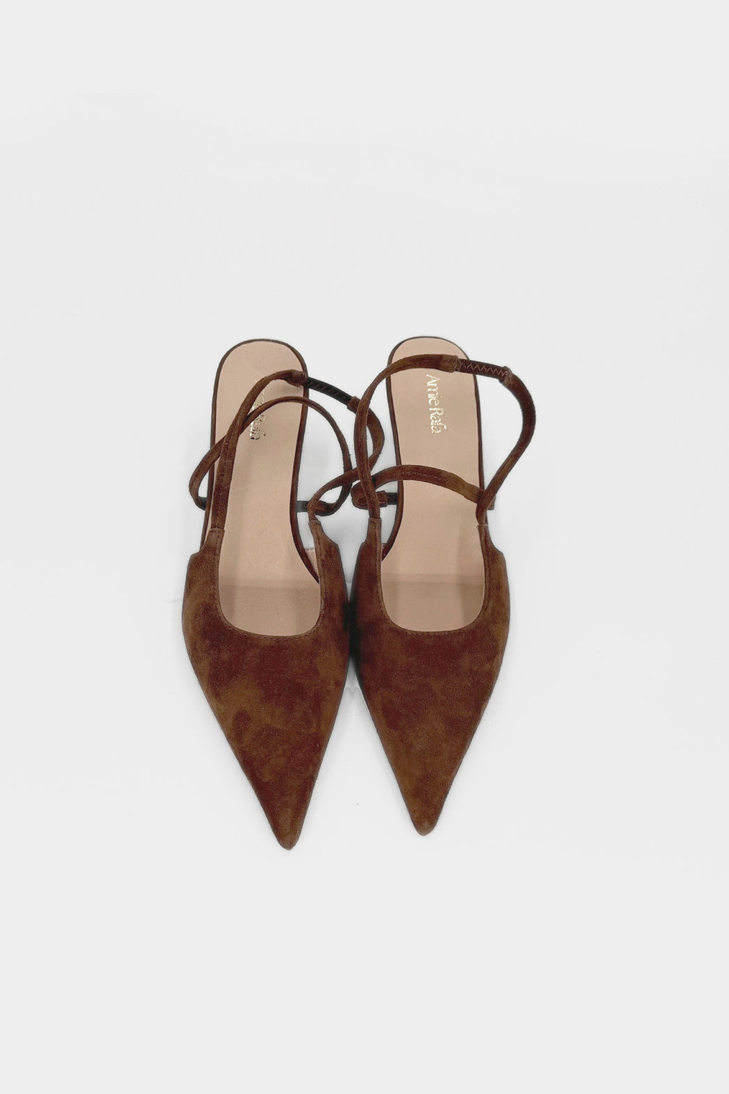 Connie Suede Sling Back Heels | Brown Suede