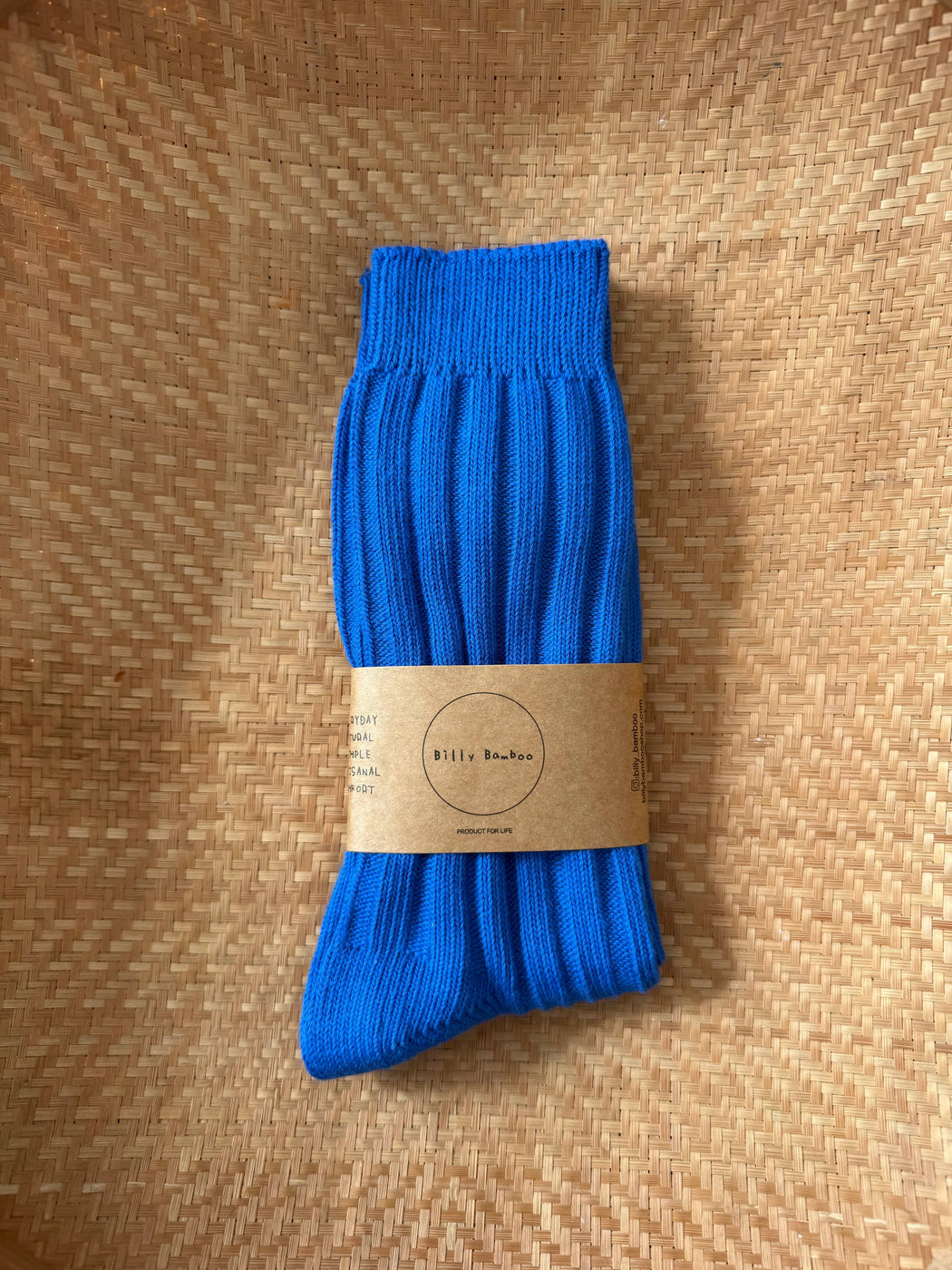 EVERYDAY COTTON RIBBED SOCKS | BRIGHT BLUE