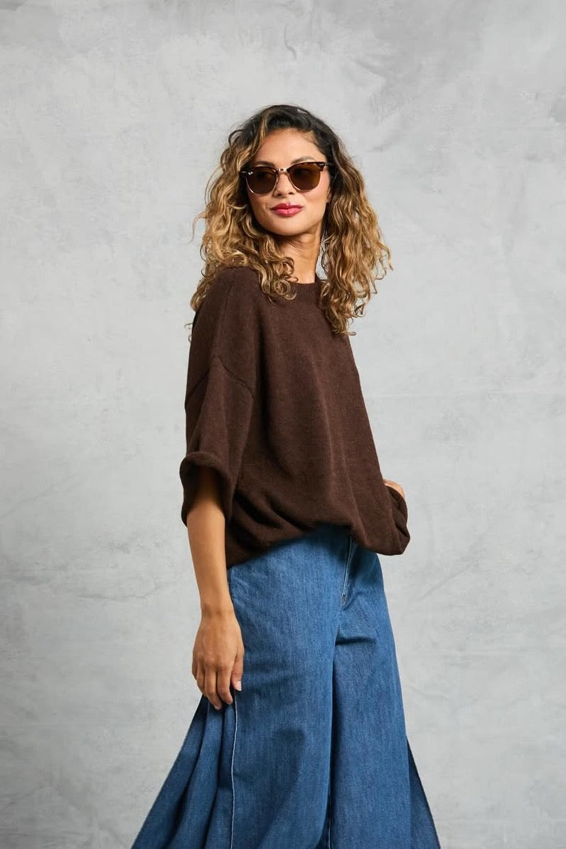 Boyfriend Knit Tee | Cocoa