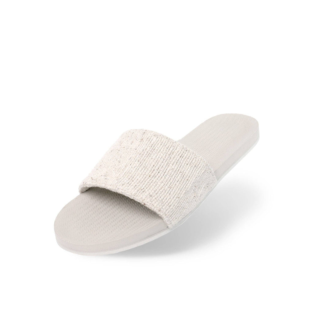Recycled Pable Straps Slide | Natural/Sea Salt