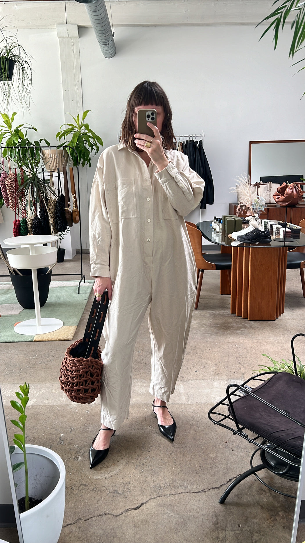 UNDYED CANVAS BOILERSUIT