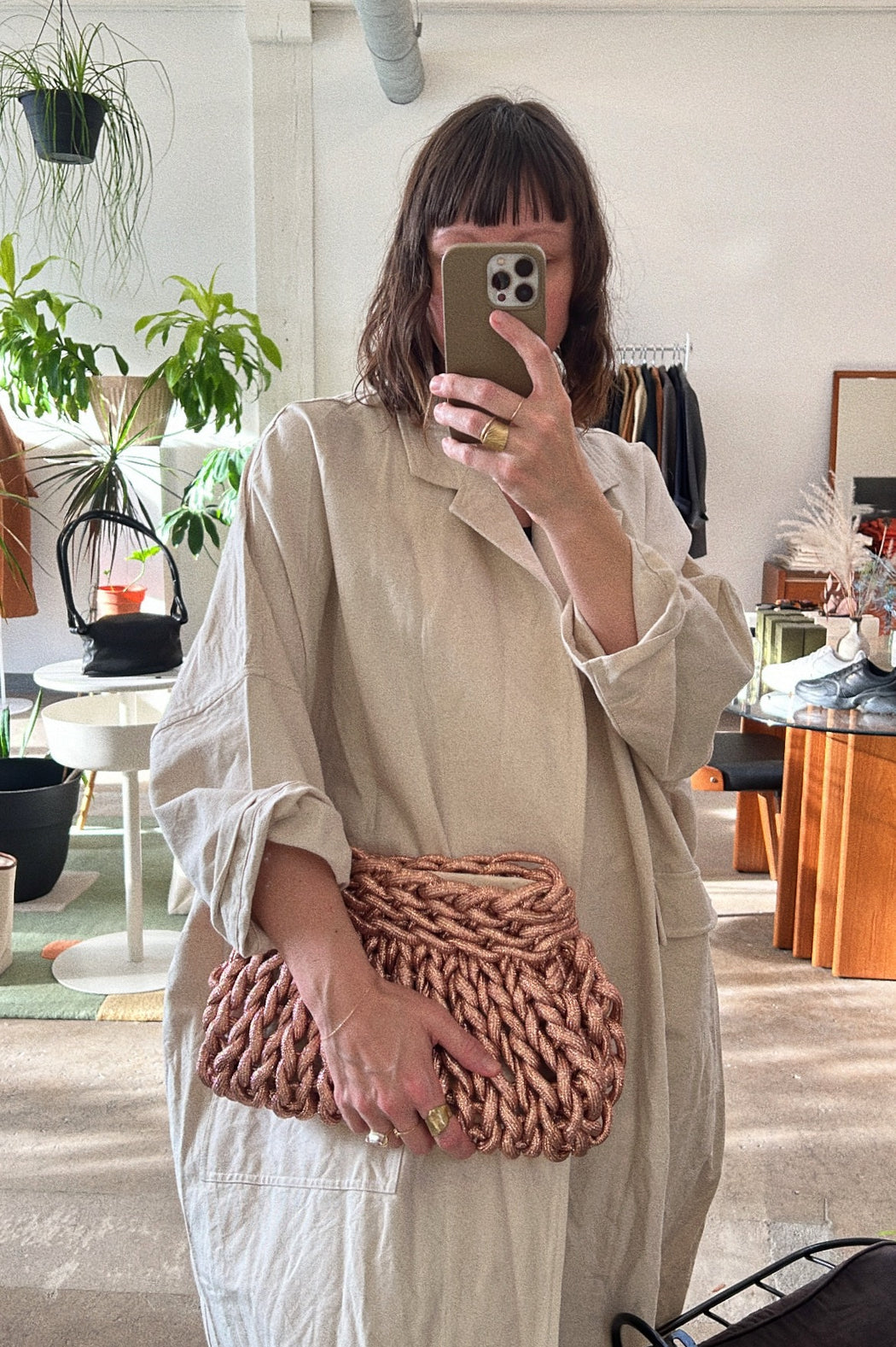 Susi Clutch | Copper Lurex