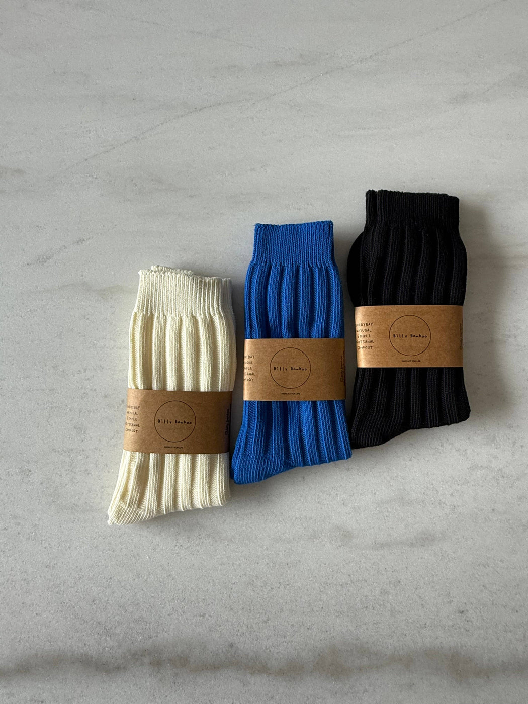 EVERYDAY COTTON RIBBED SOCKS | BRIGHT BLUE