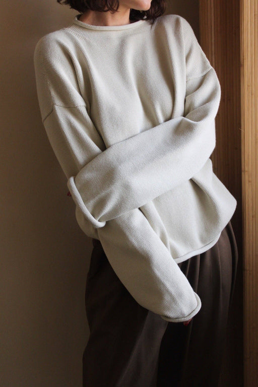 Luca Pima Cotton Pullover | Ecru