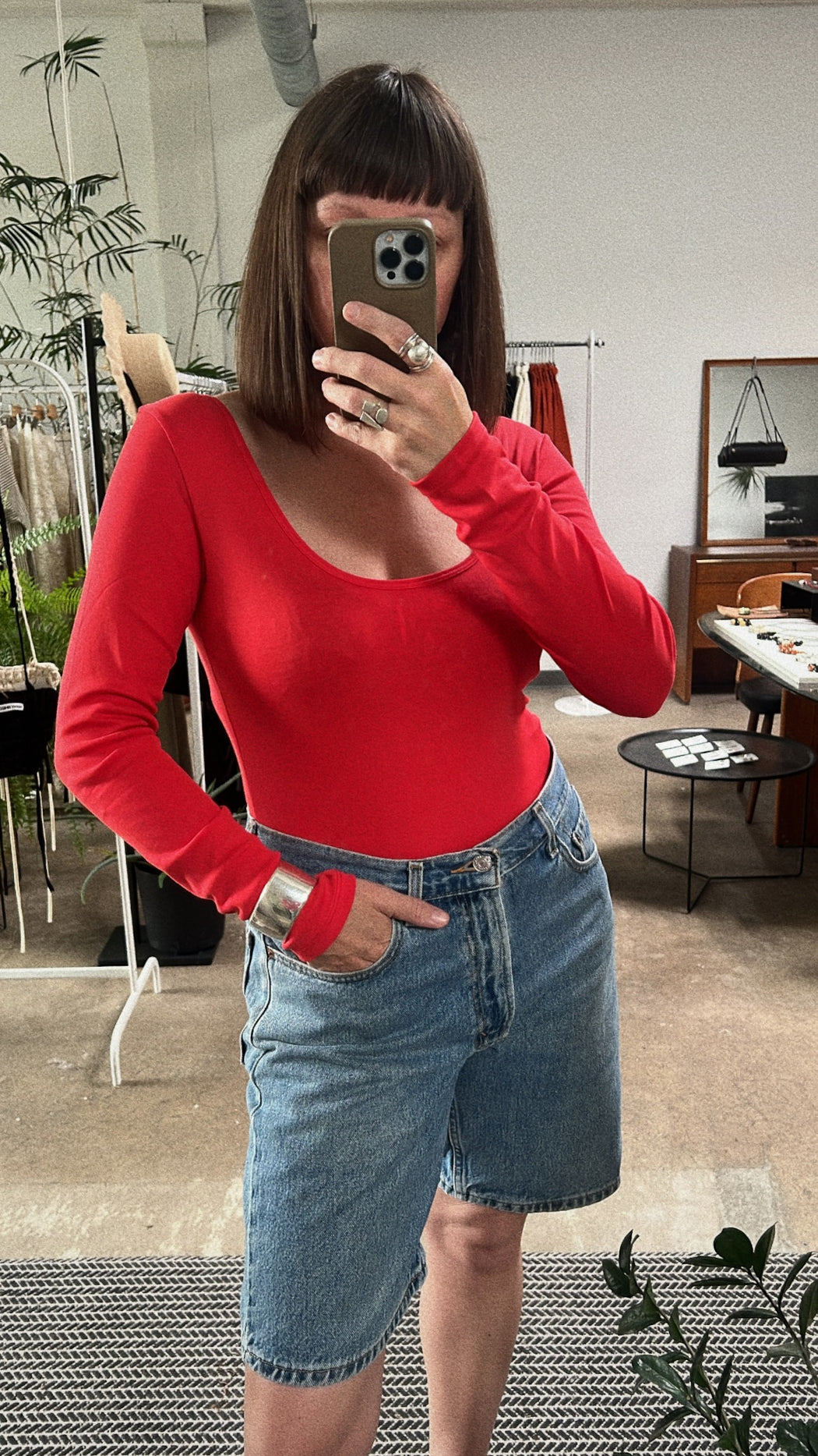 REVERSIBLE SCOOP NECK BODYSUIT | RUBY