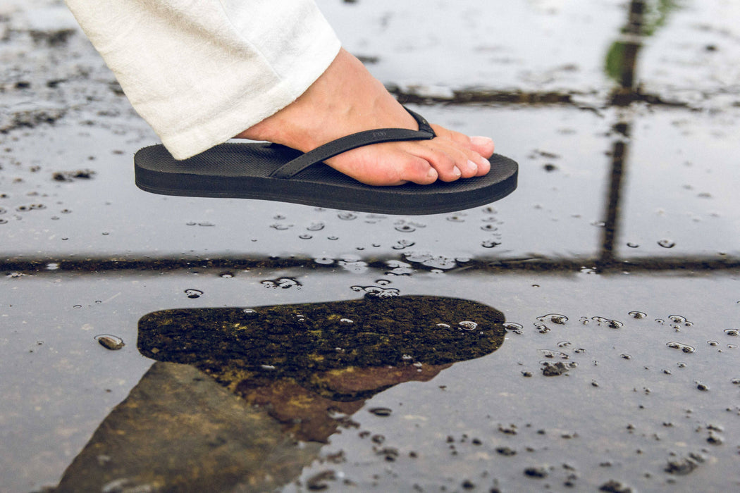 Eco Recycled Soles Flip Flops | Black