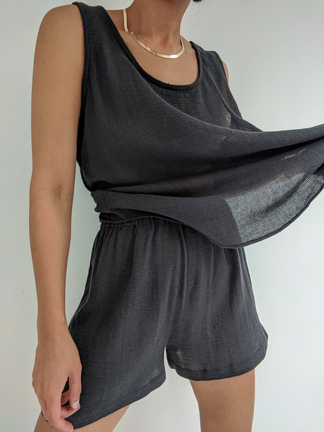 Marni Waffled Cotton Tank | Natural