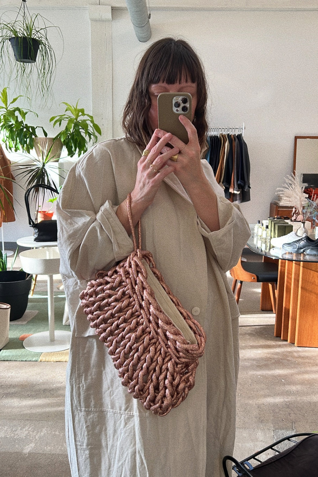 Susi Clutch | Copper Lurex