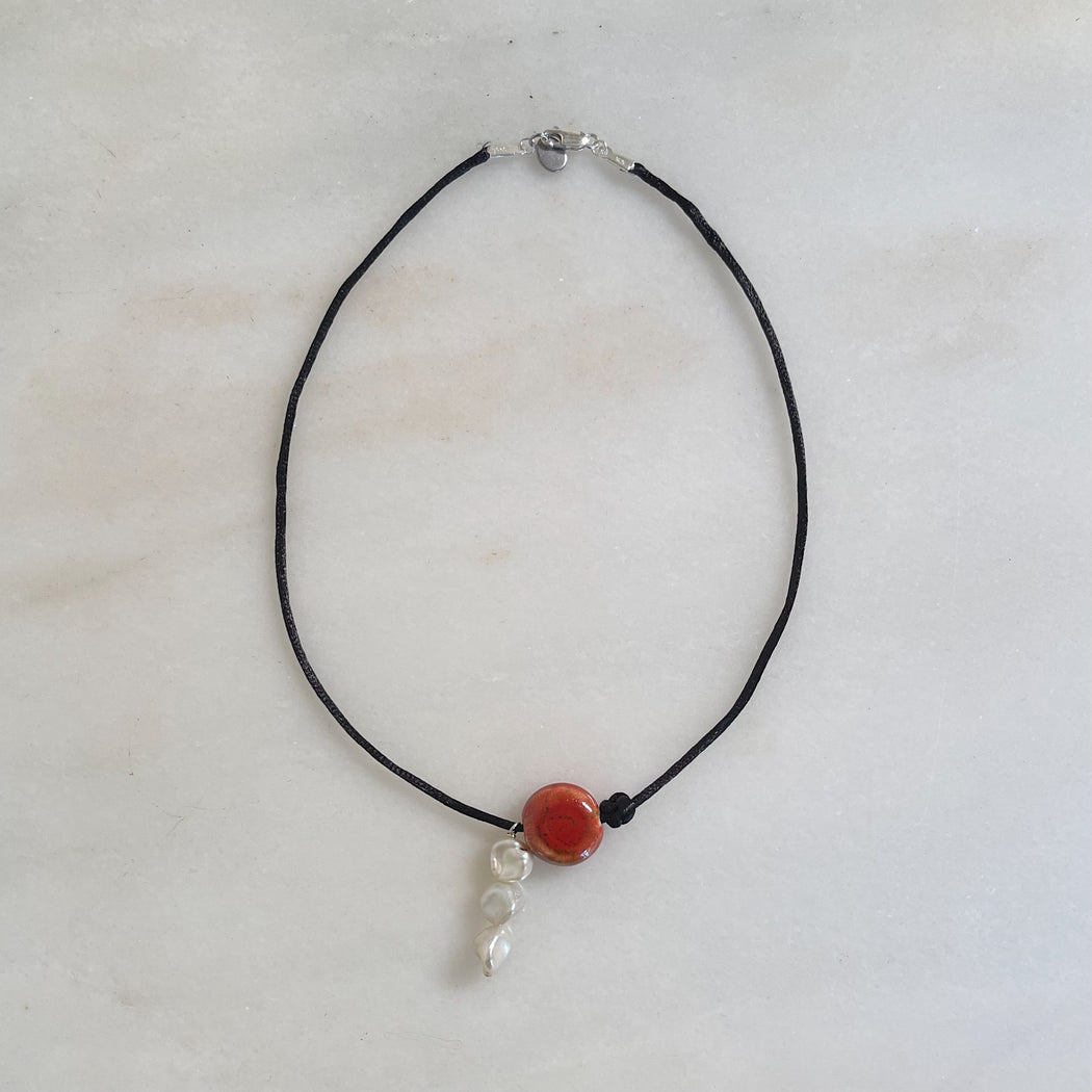 ASYMMETRIC NECKLACE | CRIMSON