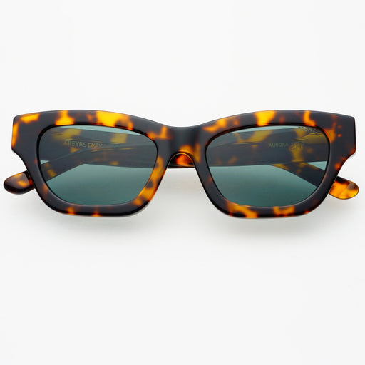 Aurora Acetate Cat Eye Sunglasses: Tortoise / G15