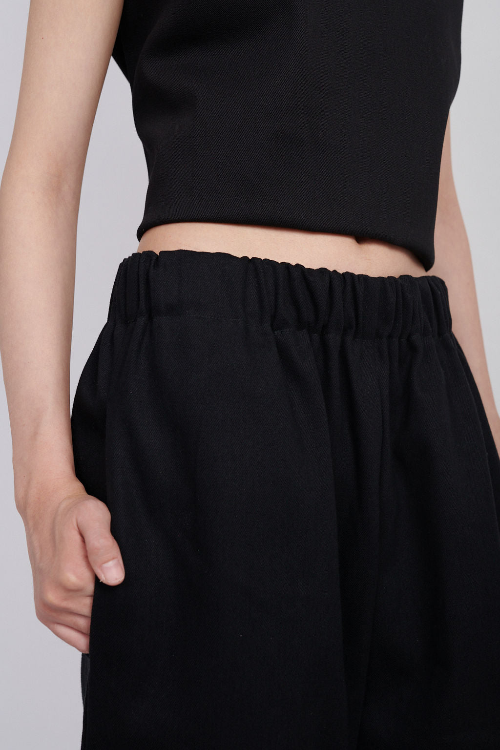 Baggy Denim Shorts | Black
