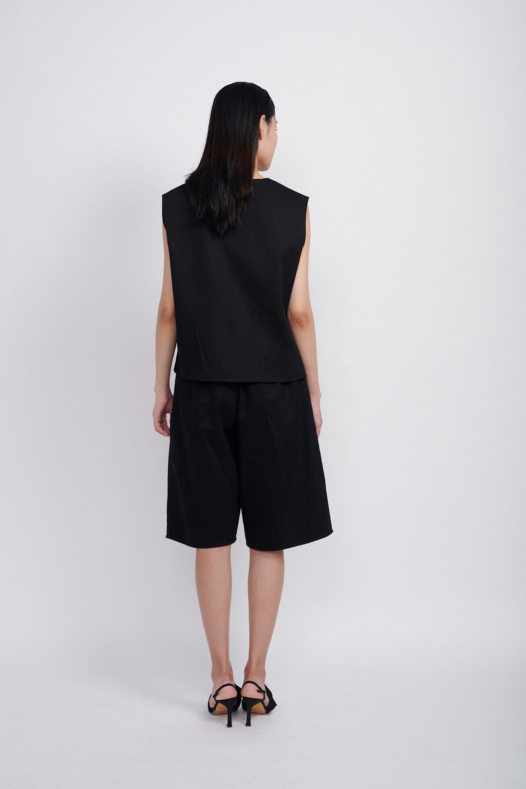 Baggy Denim Shorts | Black