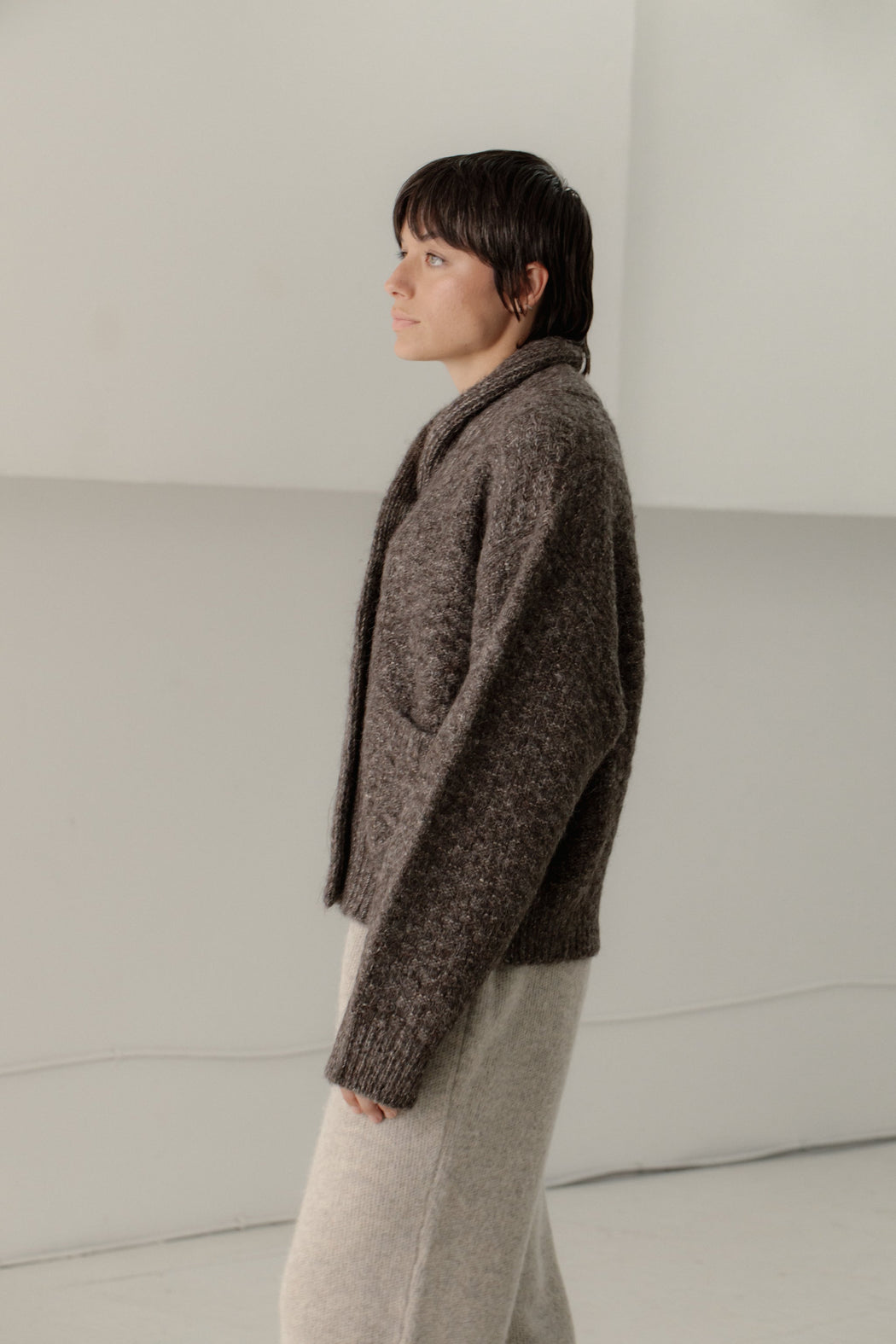 Bare Knitwear | Bowen Shawl Cardi | Earth | Hazel & Rose | Minneapolis