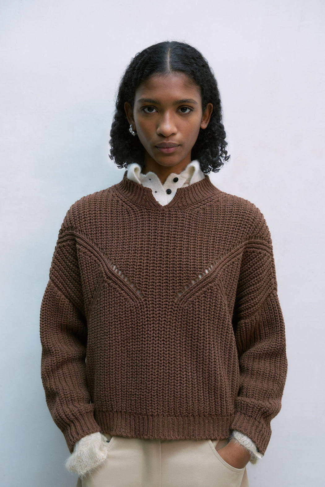 Cordera | COTTON CROPPED SWEATER | MADERA | Hazel & Rose | Minneapolis