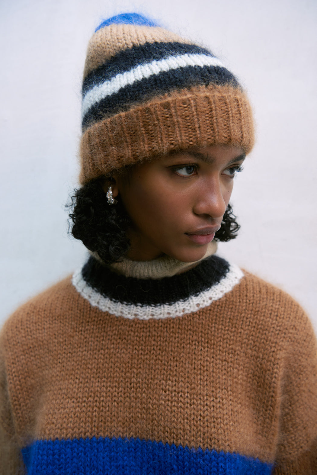 Cordera | MOHAIR STRIPED BEANIE | MULTI | Hazel & Rose | Minneapolis