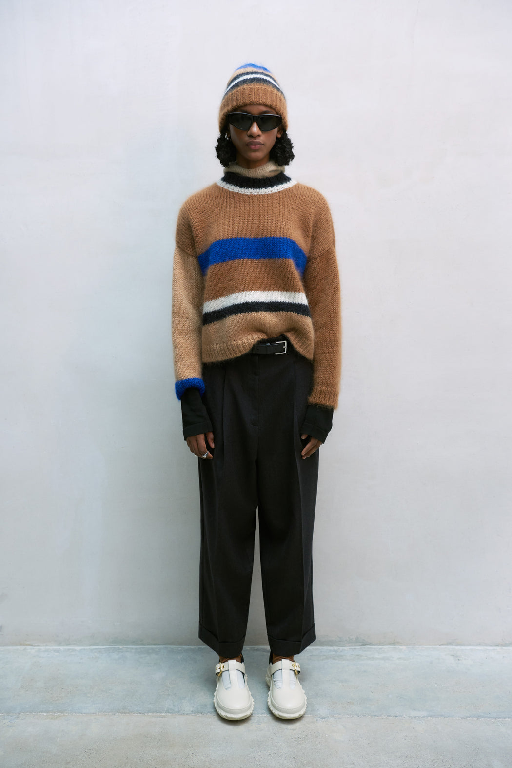 MOHAIR STRIPED BEANIE | MULTI