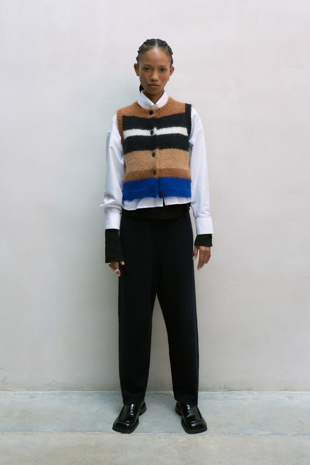Cordera | MOHAIR STRIPED WAISTCOAT | MULTI | Hazel & Rose | Minneapolis