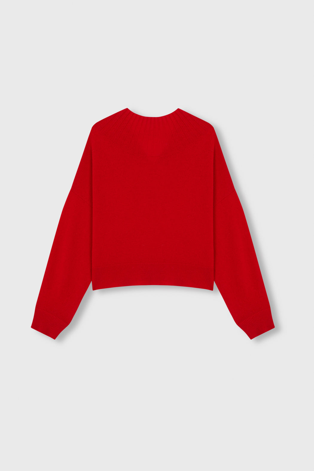 Cordera | CASHMERE RIBBED NECK SWEATER | RED | Hazel & Rose | Minneapolis