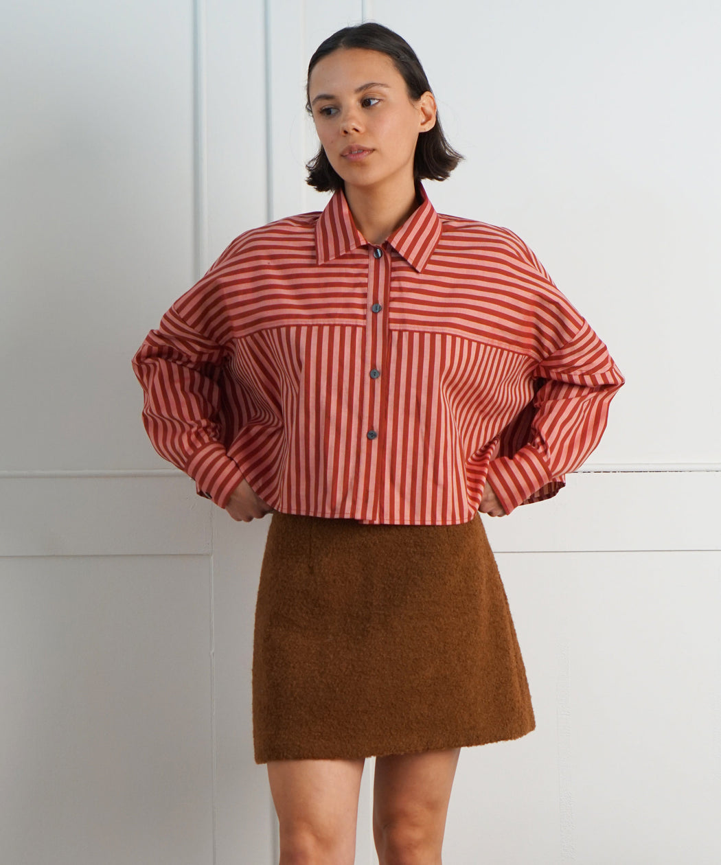 STRIPED ELLIE BUTTON DOWN