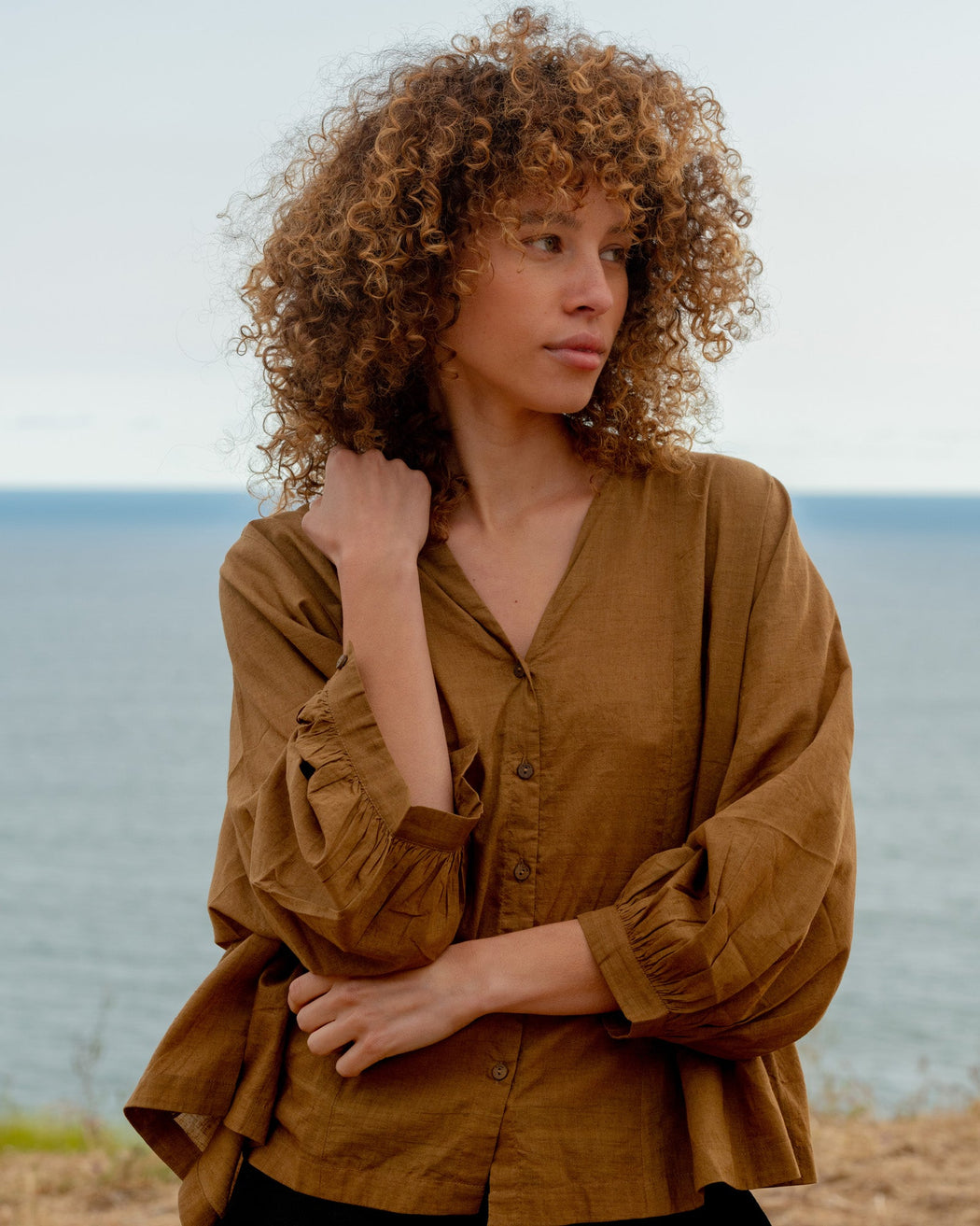World Of Crow | Oversized Shirt | Dusty Brown | Plus Size | Hazel & Rose | Minneapolis