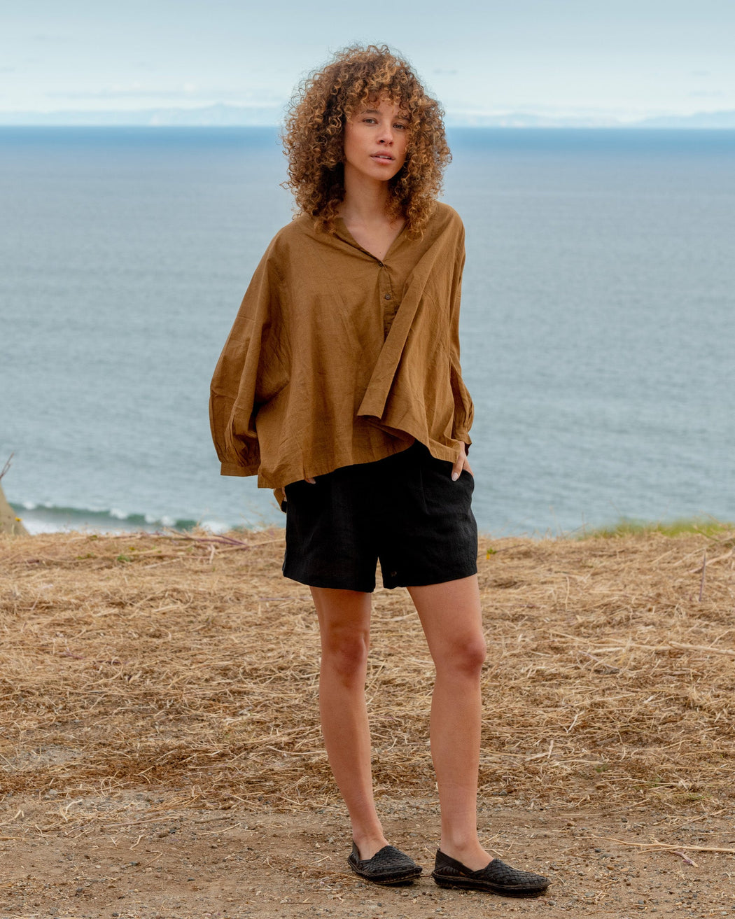 World Of Crow | Oversized Shirt | Dusty Brown | Plus Size | Hazel & Rose | Minneapolis