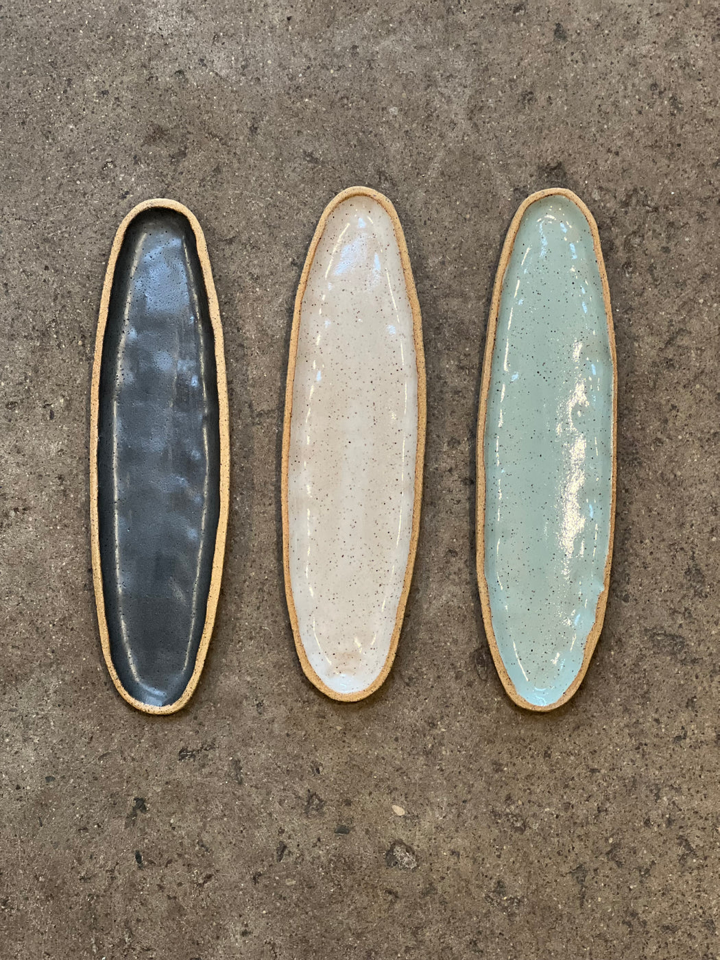 Skinny Oval Ceramic Tray | White