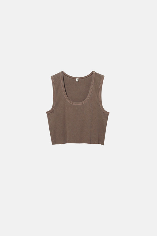 Elwood | Malibu Crop Tank | Aged Brown Rib | Hazel & Rose | Minneapolis