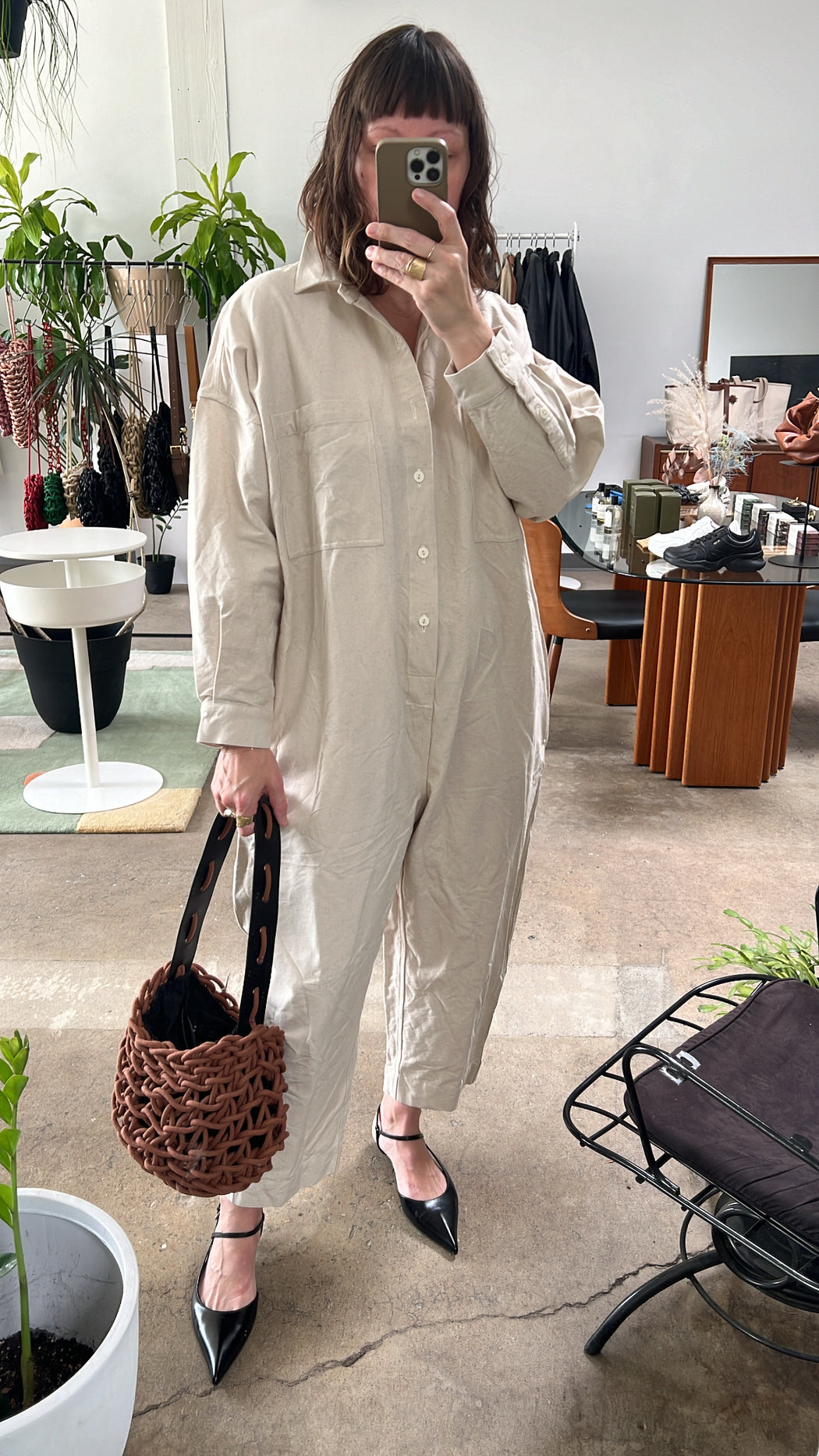 UNDYED CANVAS BOILERSUIT