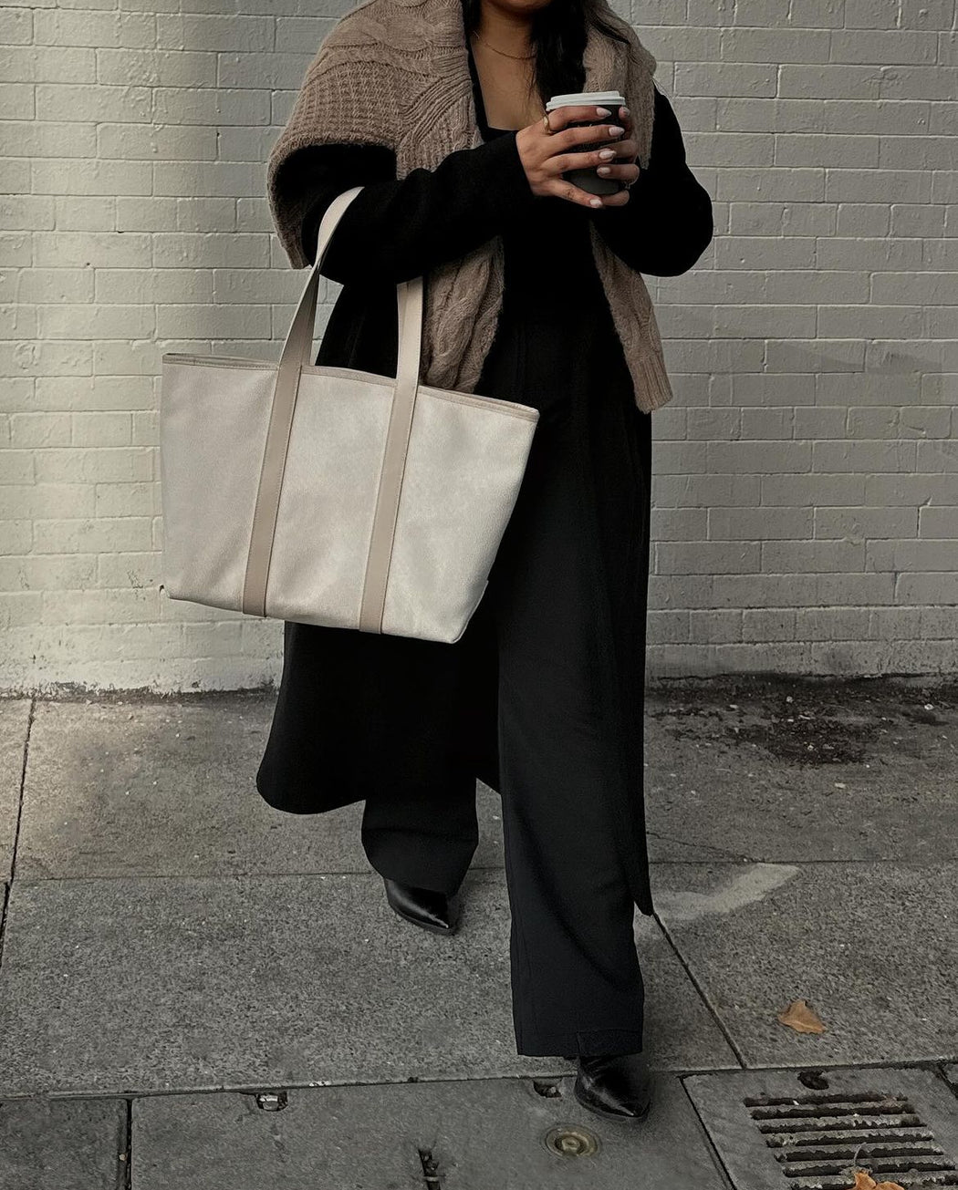 STRUCTURED TOTE BAG | CREAM