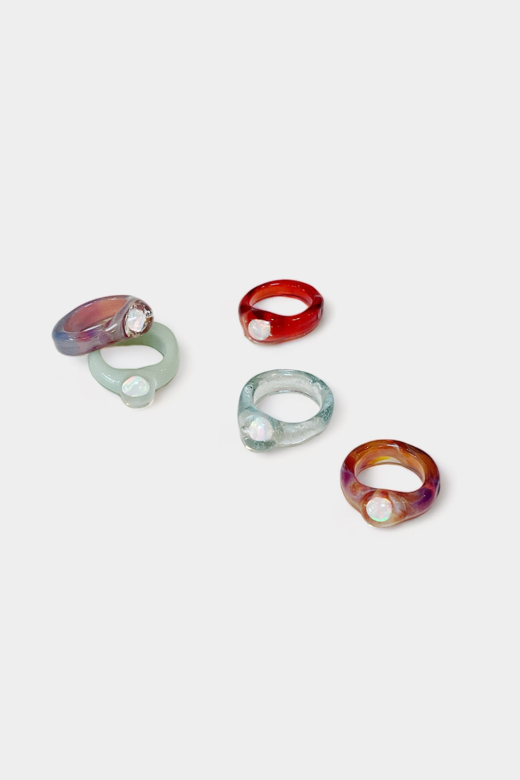 Opal & Glass Ring | Multi