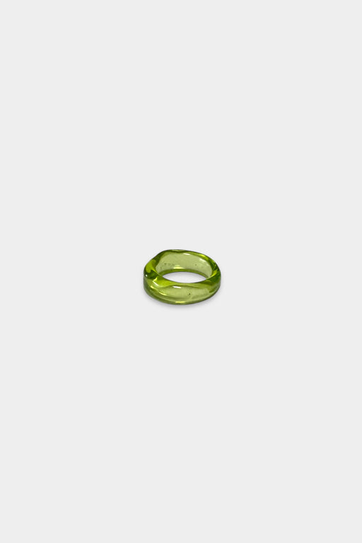 Wave Glass Ring | Lime