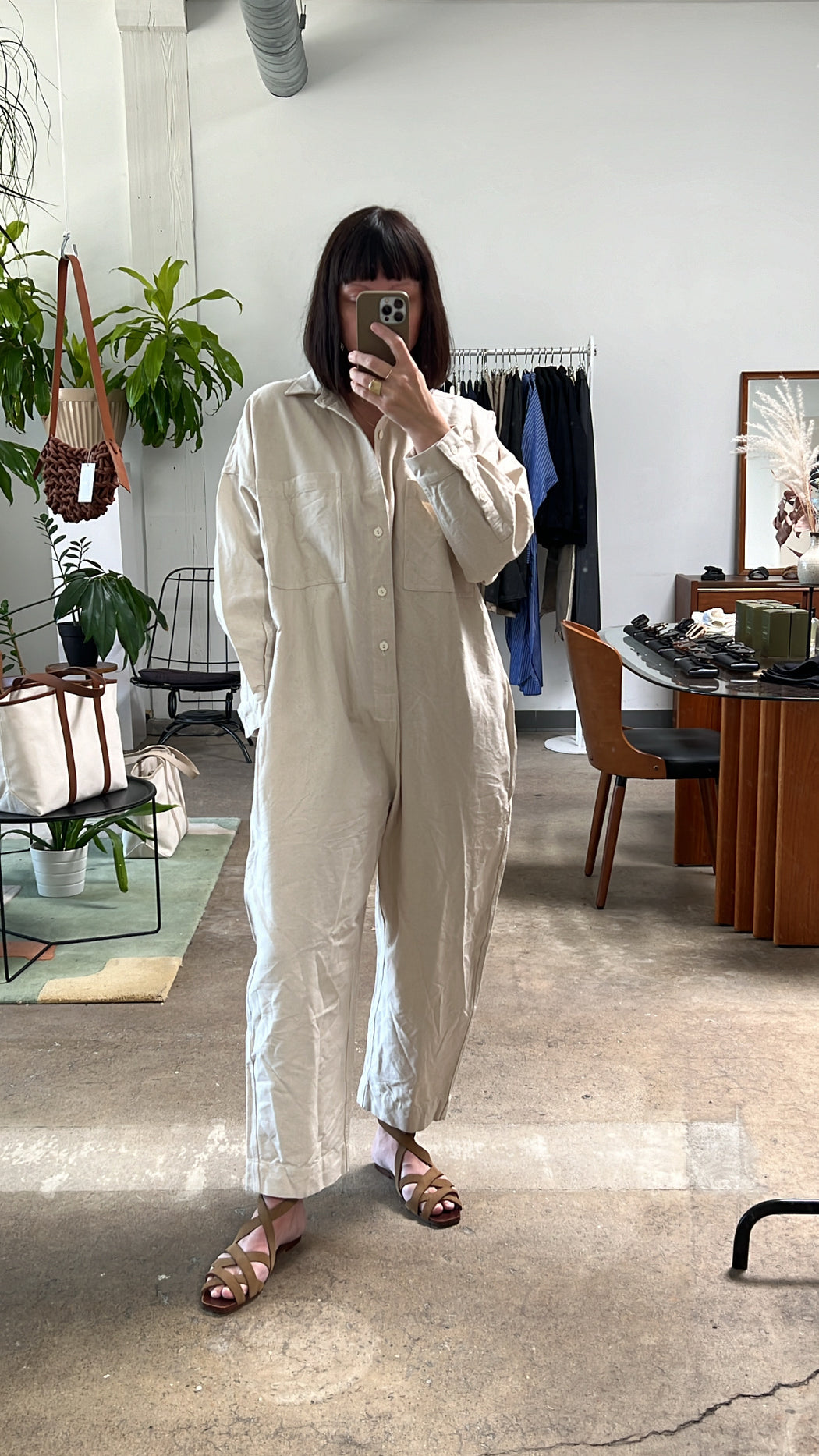 UNDYED CANVAS BOILERSUIT