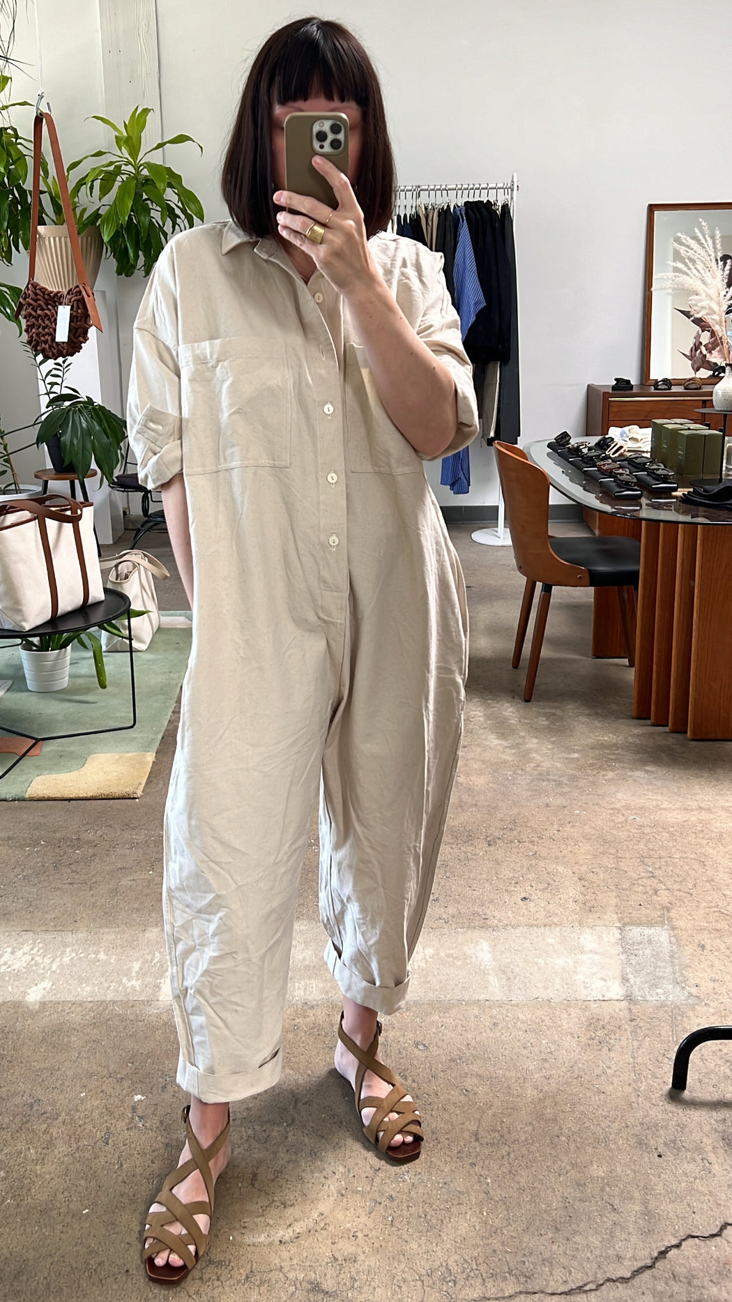 UNDYED CANVAS BOILERSUIT