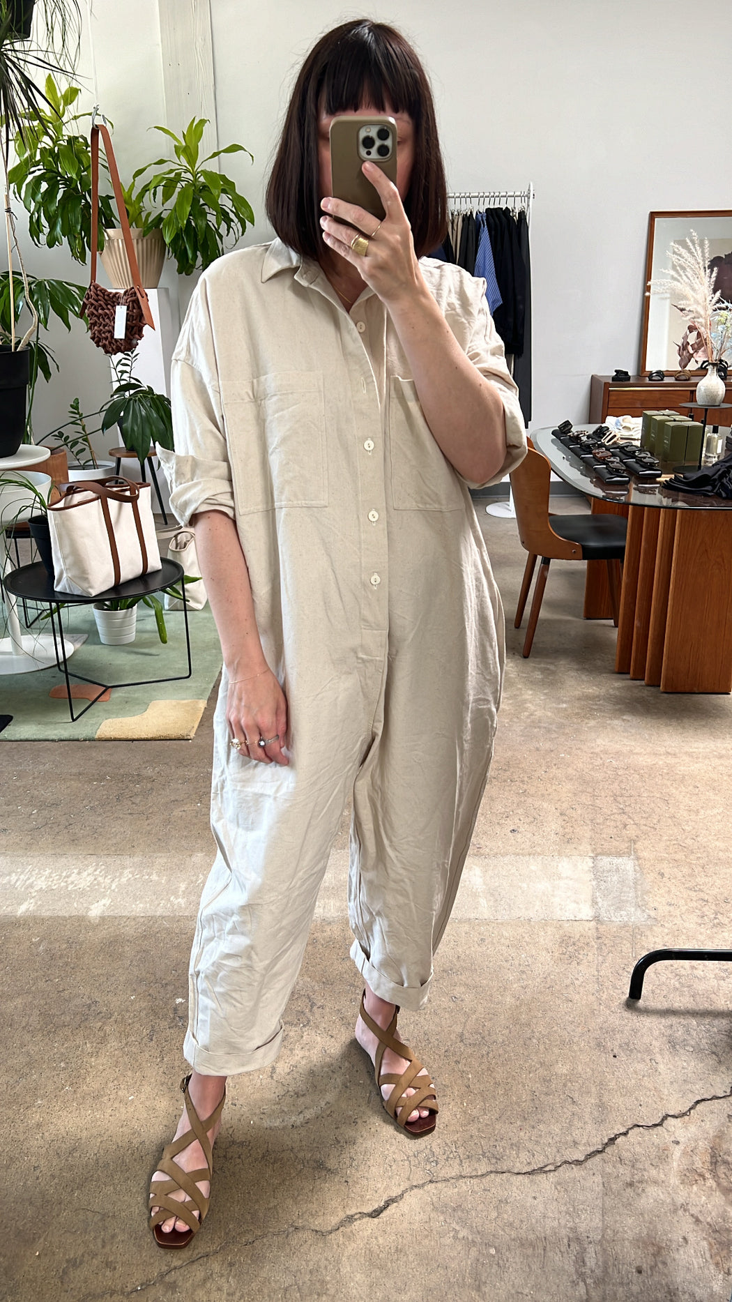 UNDYED CANVAS BOILERSUIT