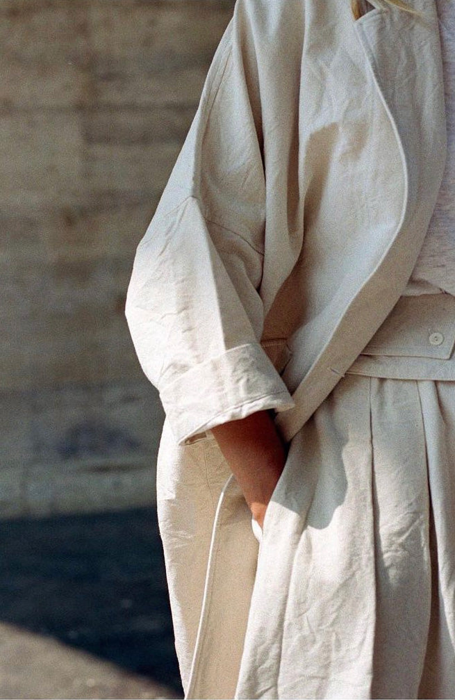 UNDYED CANVAS OVERSIZED DUSTER