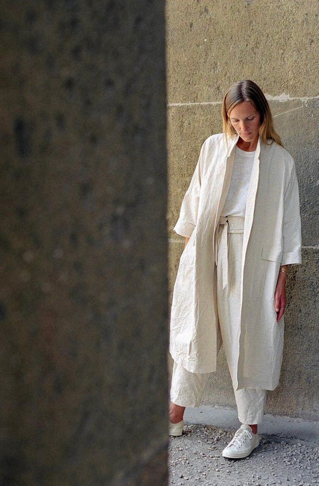 UNDYED CANVAS OVERSIZED DUSTER