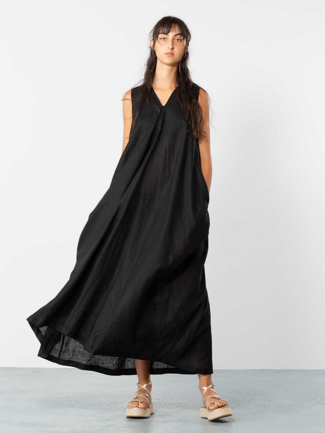 Limo | V-Neck Dress | Black | Hazel & Rose | Minneapolis