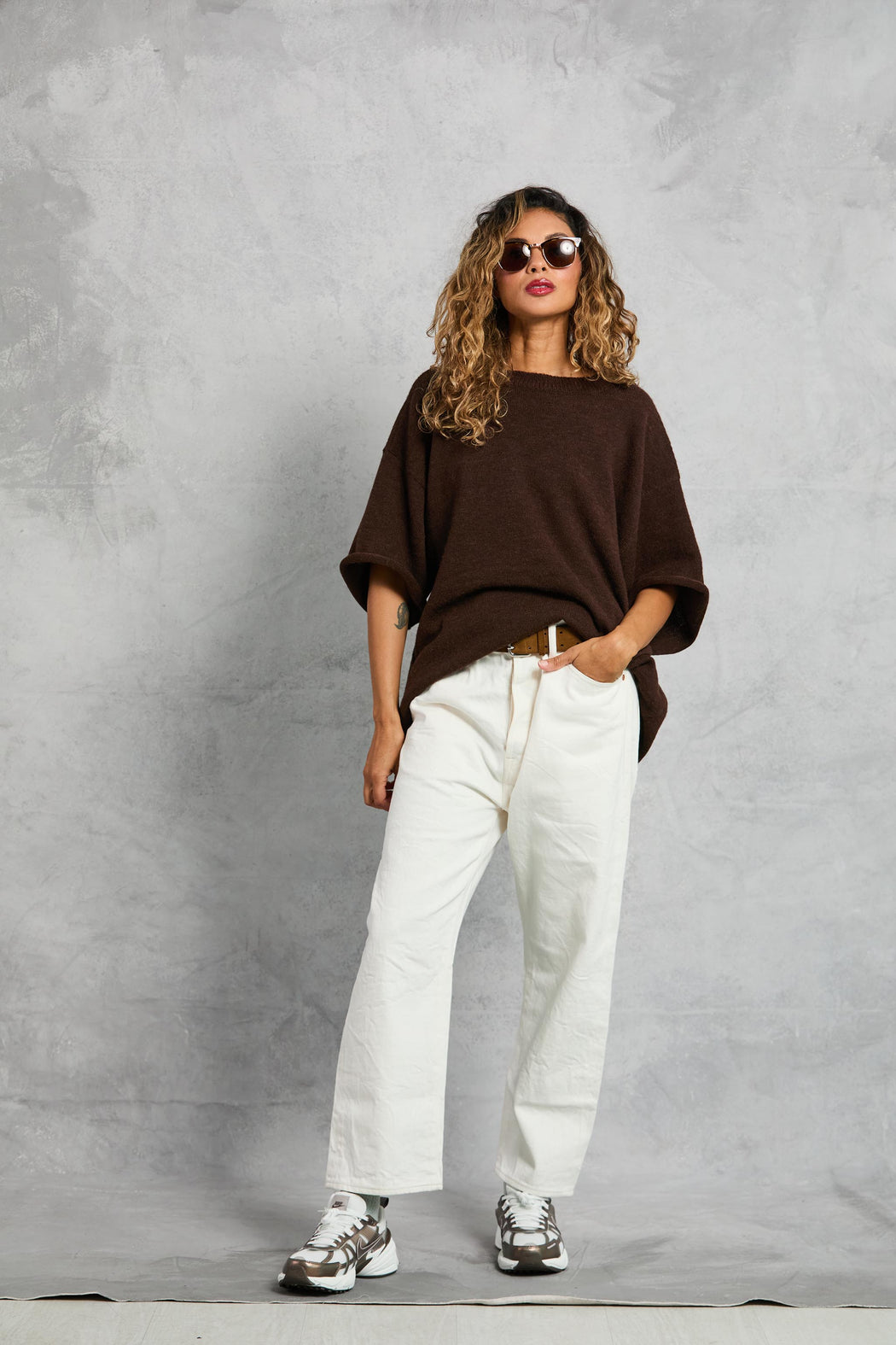 Boyfriend Knit Tee | Cocoa