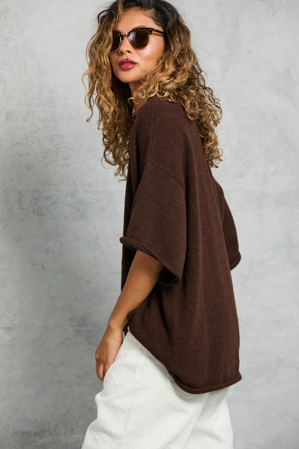 Boyfriend Knit Tee | Cocoa