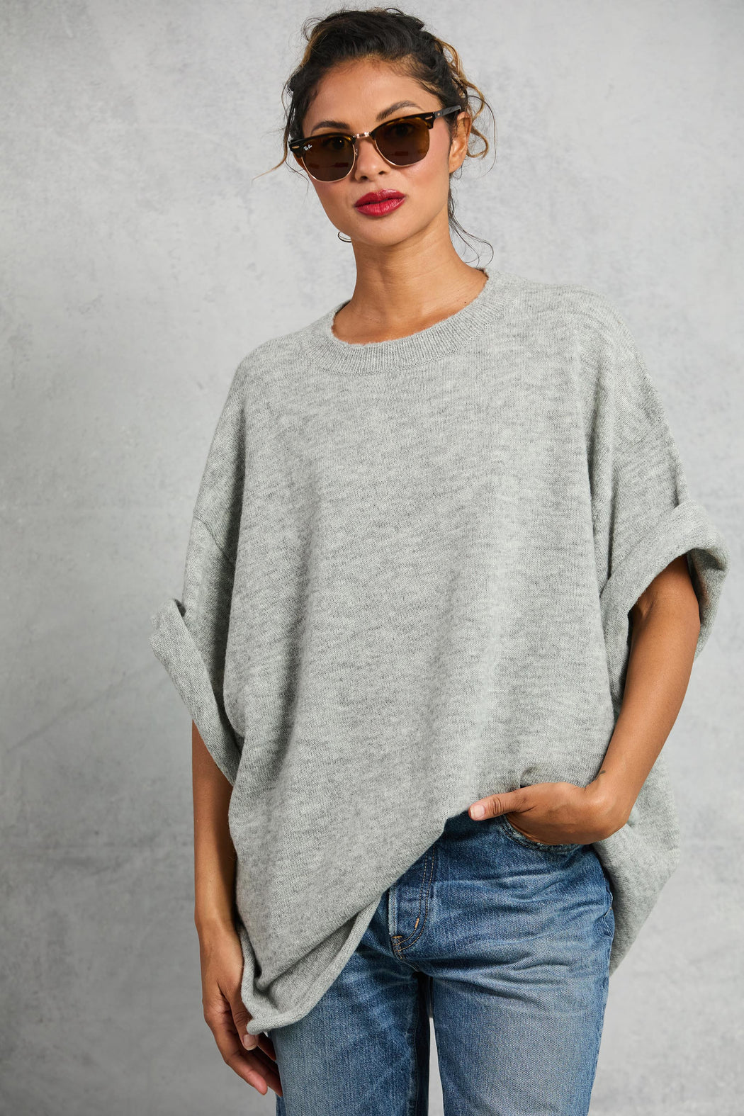 Boyfriend Knit Tee | Heather
