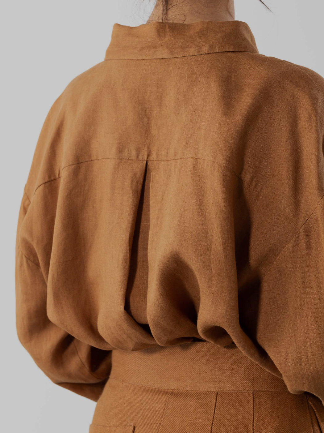 Pointed Collar Shirt | Camel