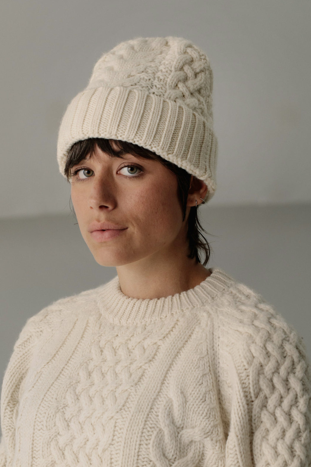 Bare Knitwear | Porteau Cable Beanie | Ecru | Hazel & Rose | Minneapolis