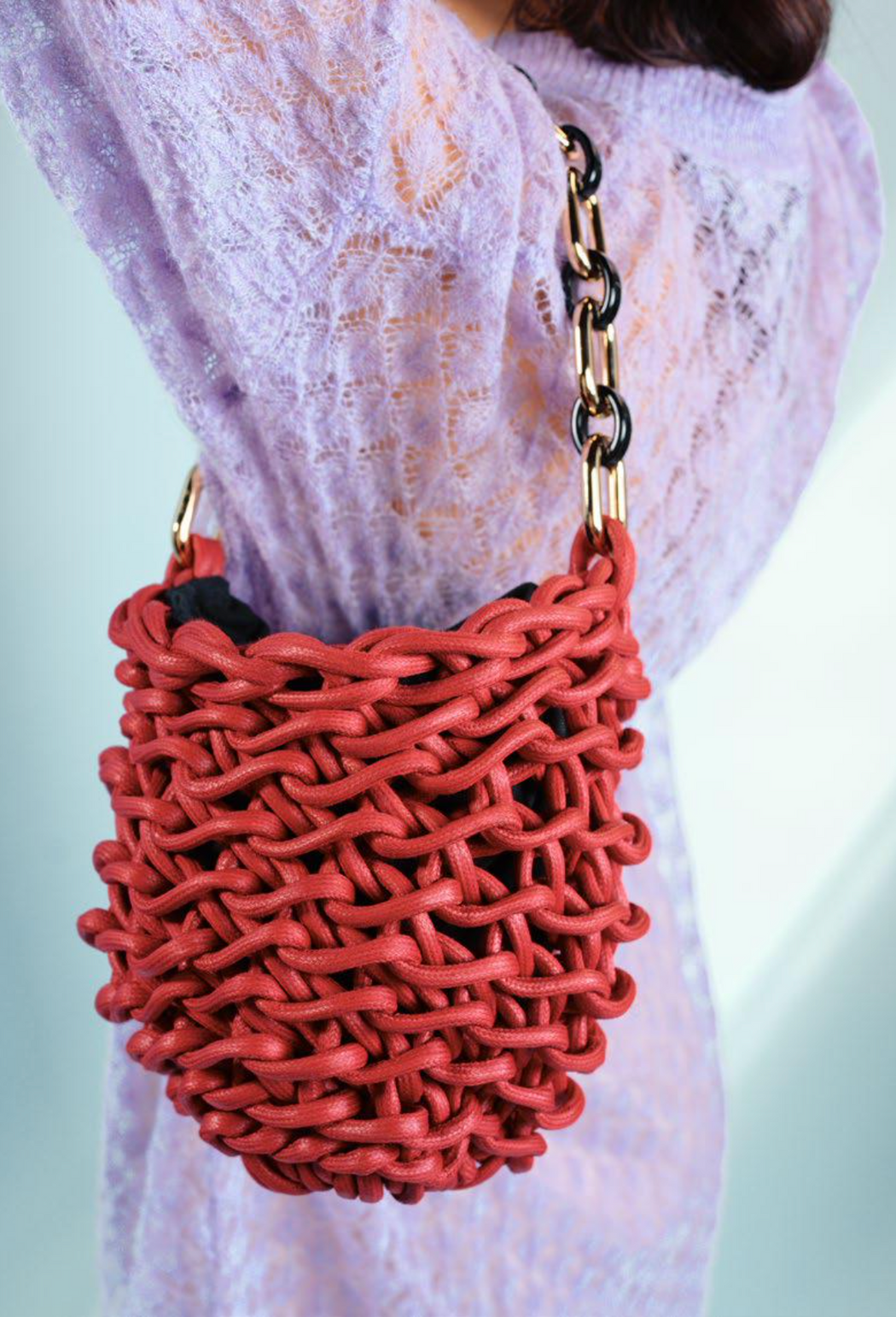 Cleo Mini Chain Bag | Red
