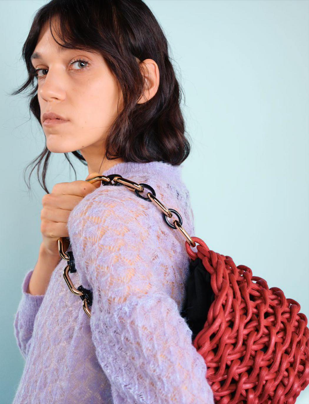 Cleo Mini Chain Bag | Red