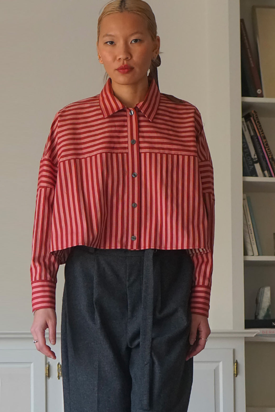 STRIPED ELLIE BUTTON DOWN