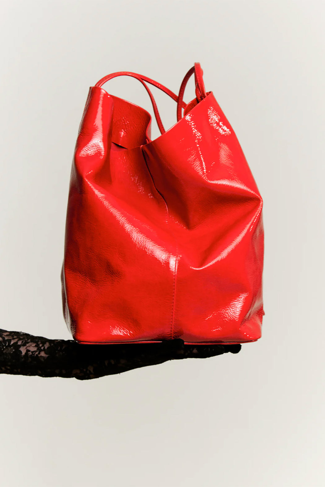 Single Strap Crossbody Bag | Glossed Crimson