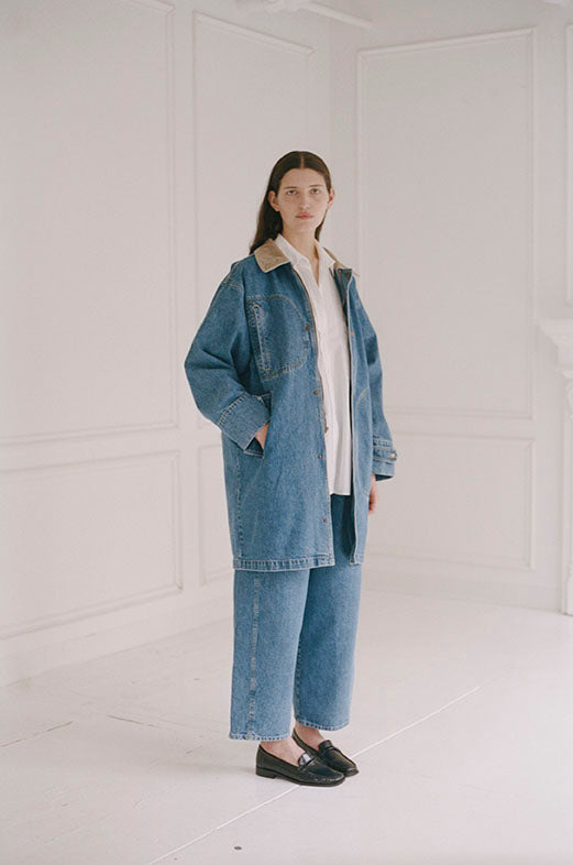 TOWN AND COUNTRY COAT | MEDIUM BLUE