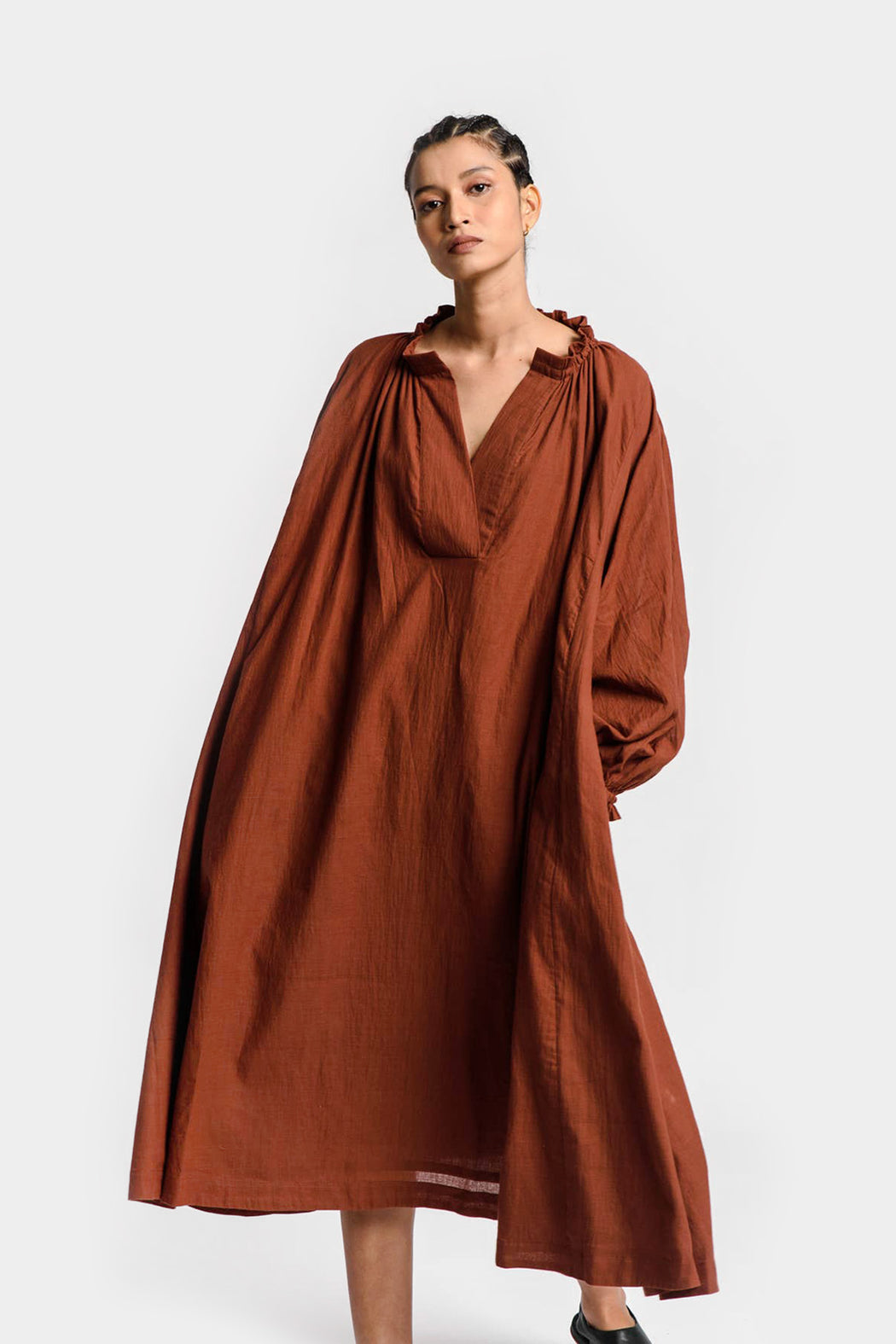 World Of Crow | Flared Dress | Toasted Brown | Plus Size | Hazel & Rose | Minneapolis